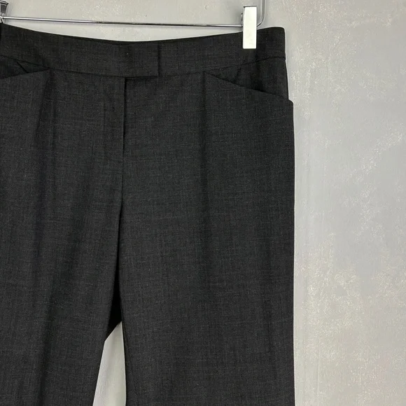 Lafayette 148 size 4 Irving stretch casual dress pant gray virgin wool - Picture 5 of 13